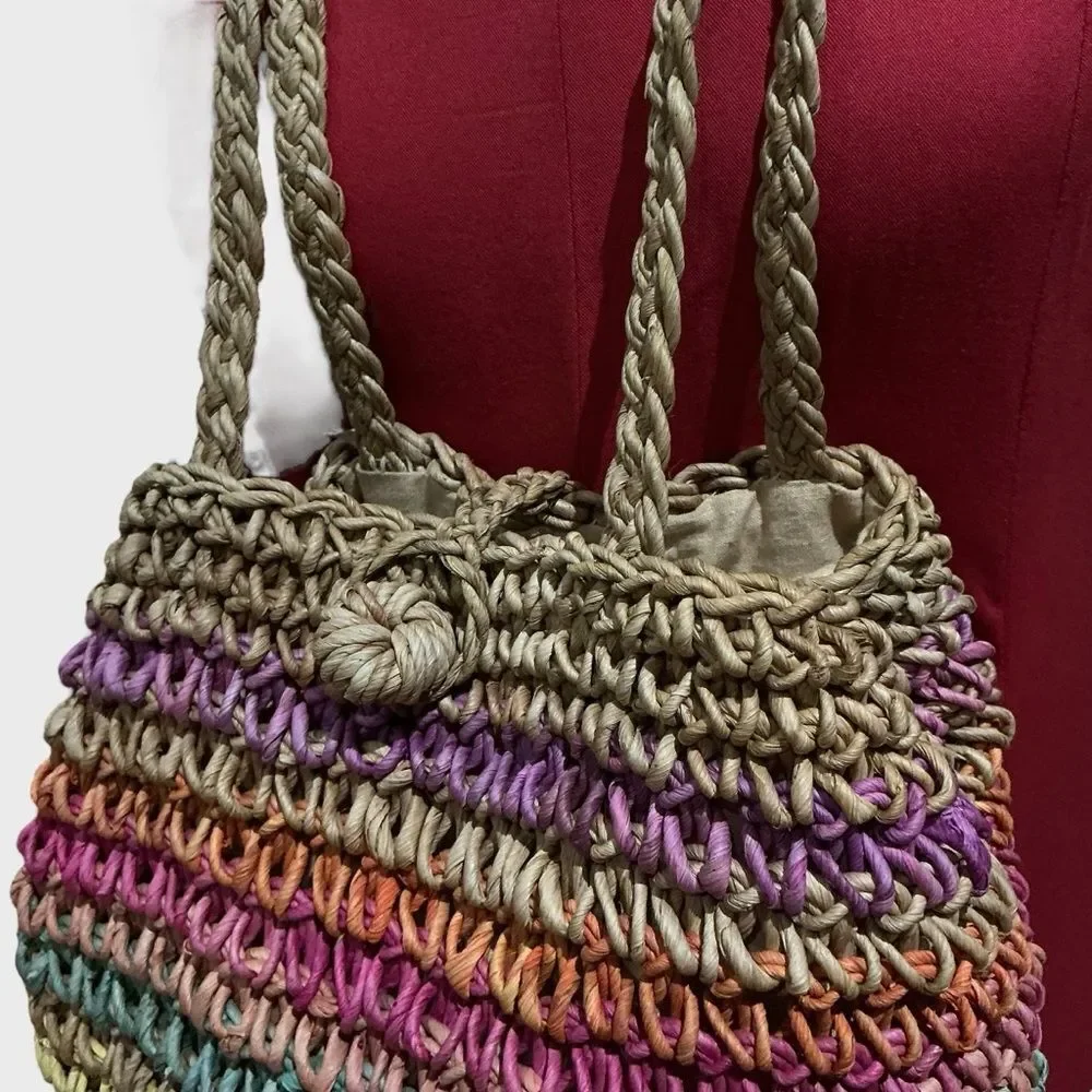 Jute Tote Hobo Bag Purse